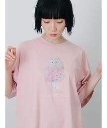 【さて×TSUHARU】イラスト柄プリントTシャツ