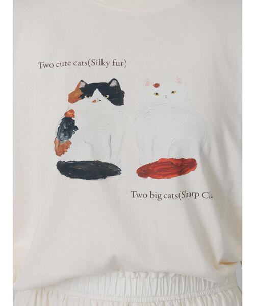 TSUHARU by Samansa Mos2(ツハルバイサマンサモスモス)の「【さて×TSUHARU】イラスト柄プリントTシャツ(Tシャツ/カットソー・レディース・ピンク/キナリ・F)」の9枚目の写真