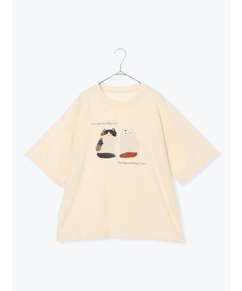 TSUHARU by Samansa Mos2(ツハルバイサマンサモスモス)の「【さて×TSUHARU】イラスト柄プリントTシャツ(Tシャツ/カットソー・レディース・ピンク/キナリ・F)」の18枚目の写真