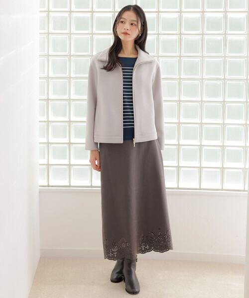 J.PRESS Ladies(J.プレス レディス)の「バスクボーダー カットソー(Tシャツ/カットソー・レディース・ベージュ系1/グレー系1/ピーコックグリーン系1・SMALL)」の6枚目の写真