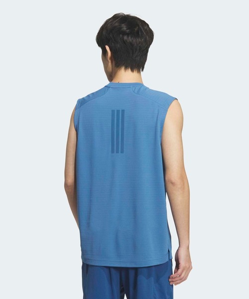 adidas(アディダス)の「テック エッセンシャルズ クール タッチ レギュラーフィット ステルス スリーバー ノースリーブ Tシャツ / アディダス adidas(タンクトップ・メンズ・ブルー・XX-LARGE/LARGE/MEDIUM/SMALL/X-LARGE/X-SMALL)」の2枚目の写真