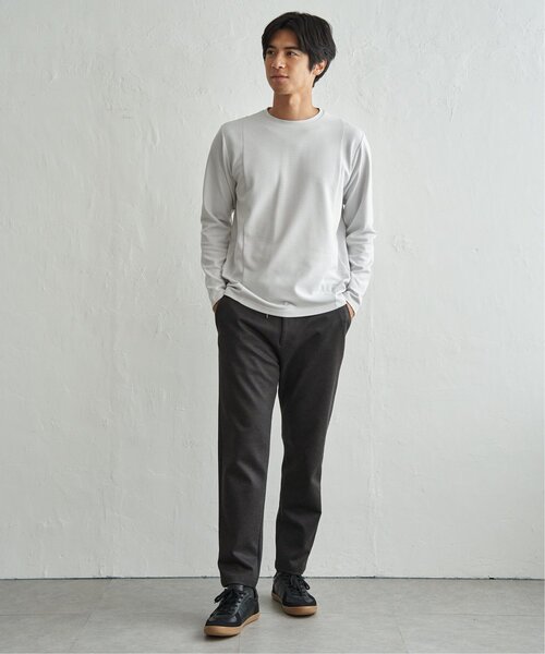 ikka(イッカ)の「ダブルフェイスリップル切替ロンT(Tシャツ/カットソー・メンズ・ベージュ/ブラック/ホワイト/カーキ/ネイビー・M/L/XL)」の21枚目の写真