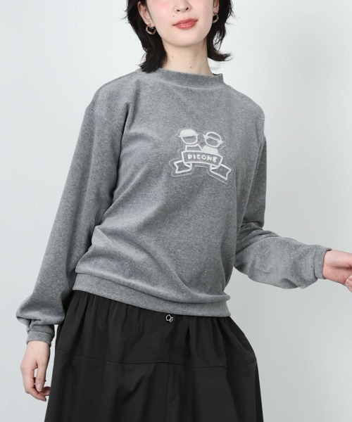 STUDIO PICONE（スタジオピッコーネ）の「スパンコール刺繍ベロアプルオーバー（その他トップス・レディース・グレー/ネイビー/ホワイト・M/L/LL）」の8枚目の写真