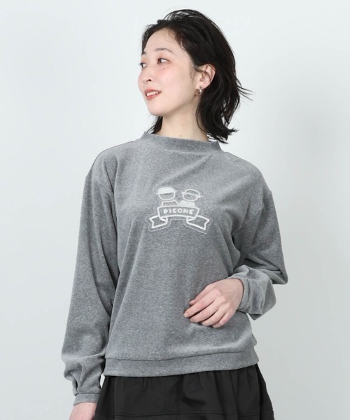 STUDIO PICONE（スタジオピッコーネ）の「スパンコール刺繍ベロアプルオーバー（その他トップス・レディース・グレー/ネイビー/ホワイト・M/L/LL）」の10枚目の写真