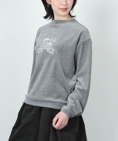 STUDIO PICONE（スタジオピッコーネ）の「スパンコール刺繍ベロアプルオーバー（その他トップス・レディース・グレー/ネイビー/ホワイト・M/L/LL）」の4枚目の写真