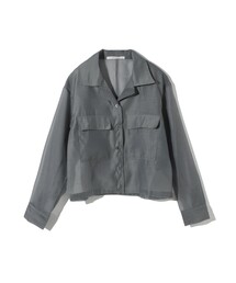 MIDIUMISOLID for Ladies オープンカラーシアーシャツ