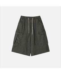 Washed Seam Cargo Bermuda Pants