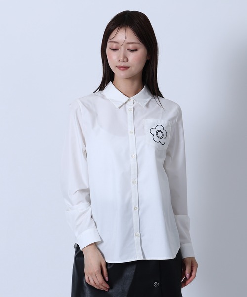 MARY QUANT(マリークワント)の「デイジーパッチポケット ブラウス(シャツ/ブラウス・レディース・ベージュ/ブルー/ホワイト/ブラック・M)」の1枚目の写真