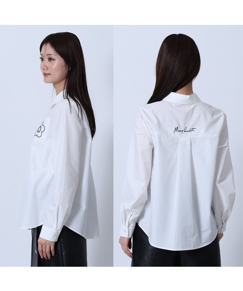 MARY QUANT(マリークワント)の「デイジーパッチポケット ブラウス(シャツ/ブラウス・レディース・ベージュ/ブルー/ホワイト/ブラック・M)」の6枚目の写真