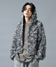 DankeSchon/ダンケシェーン/WAFFLE KNIT ZIP HOODIE