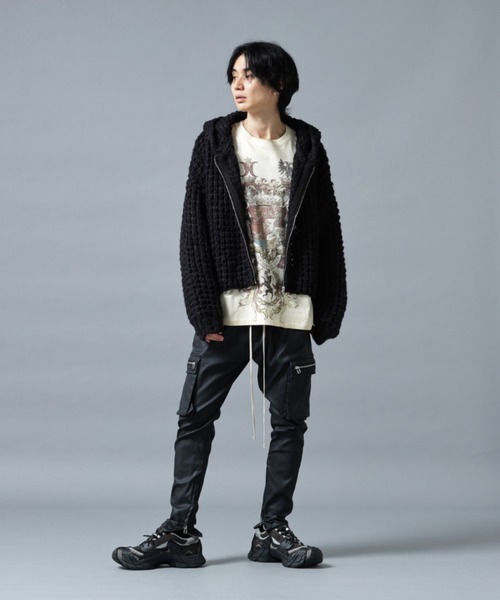 DANKE SCHON（ダンケシェーン）の「DankeSchon/ダンケシェーン/WAFFLE KNIT ZIP HOODIE（ニット/セーター・メンズ・ブラック/グレー/その他・M/L）」の7枚目の写真