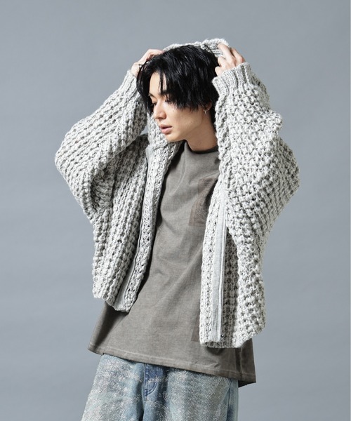 DANKE SCHON（ダンケシェーン）の「DankeSchon/ダンケシェーン/WAFFLE KNIT ZIP HOODIE（ニット/セーター・メンズ・ブラック/グレー/その他・M/L）」の9枚目の写真