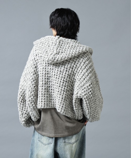 DANKE SCHON（ダンケシェーン）の「DankeSchon/ダンケシェーン/WAFFLE KNIT ZIP HOODIE（ニット/セーター・メンズ・ブラック/グレー/その他・M/L）」の10枚目の写真