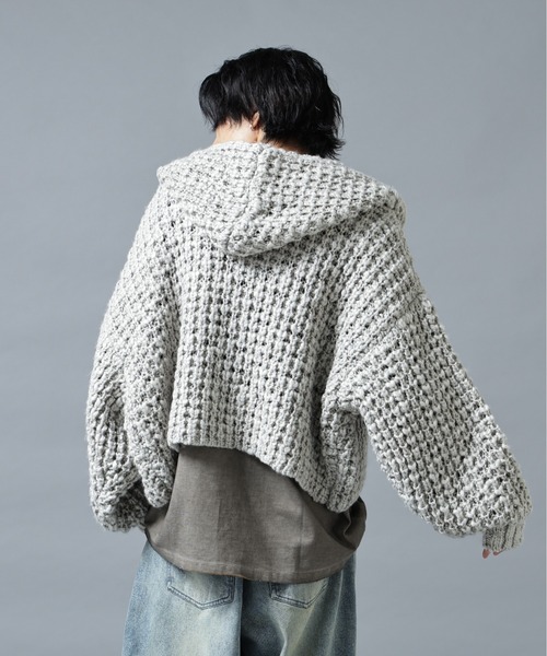 DANKE SCHON（ダンケシェーン）の「DankeSchon/ダンケシェーン/WAFFLE KNIT ZIP HOODIE（ニット/セーター・メンズ・ブラック/グレー/その他・M/L）」の11枚目の写真