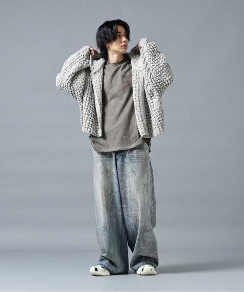 DANKE SCHON（ダンケシェーン）の「DankeSchon/ダンケシェーン/WAFFLE KNIT ZIP HOODIE（ニット/セーター・メンズ・ブラック/グレー/その他・M/L）」の13枚目の写真