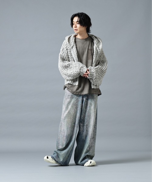 DANKE SCHON（ダンケシェーン）の「DankeSchon/ダンケシェーン/WAFFLE KNIT ZIP HOODIE（ニット/セーター・メンズ・ブラック/グレー/その他・M/L）」の14枚目の写真
