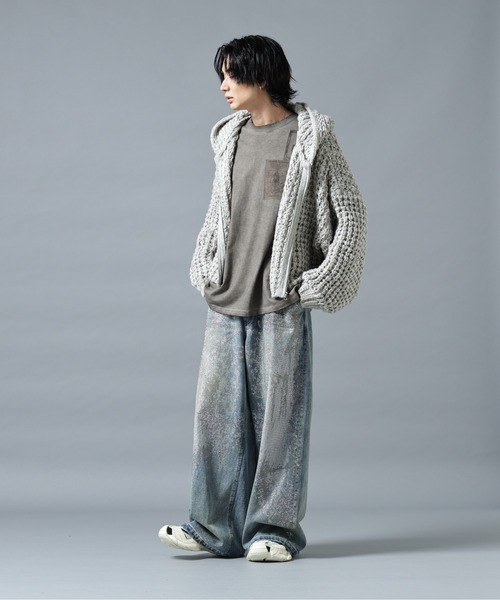 DANKE SCHON（ダンケシェーン）の「DankeSchon/ダンケシェーン/WAFFLE KNIT ZIP HOODIE（ニット/セーター・メンズ・ブラック/グレー/その他・M/L）」の15枚目の写真