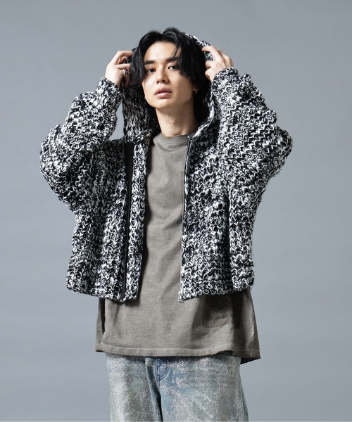 DANKE SCHON（ダンケシェーン）の「DankeSchon/ダンケシェーン/WAFFLE KNIT ZIP HOODIE（ニット/セーター・メンズ・ブラック/グレー/その他・M/L）」の17枚目の写真