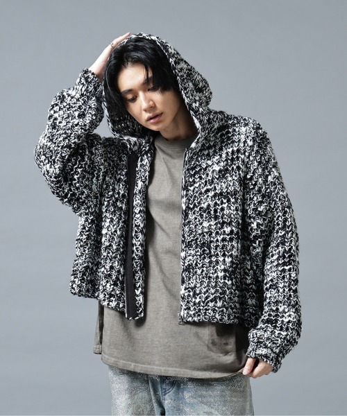 DANKE SCHON（ダンケシェーン）の「DankeSchon/ダンケシェーン/WAFFLE KNIT ZIP HOODIE（ニット/セーター・メンズ・ブラック/グレー/その他・M/L）」の18枚目の写真