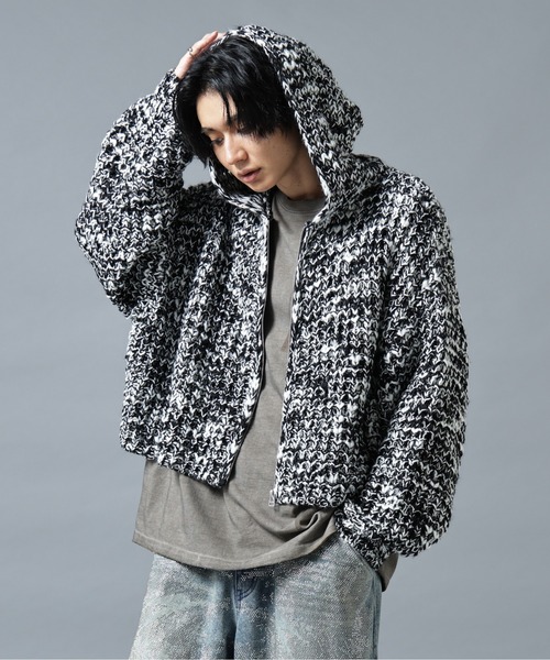DANKE SCHON（ダンケシェーン）の「DankeSchon/ダンケシェーン/WAFFLE KNIT ZIP HOODIE（ニット/セーター・メンズ・ブラック/グレー/その他・M/L）」の19枚目の写真