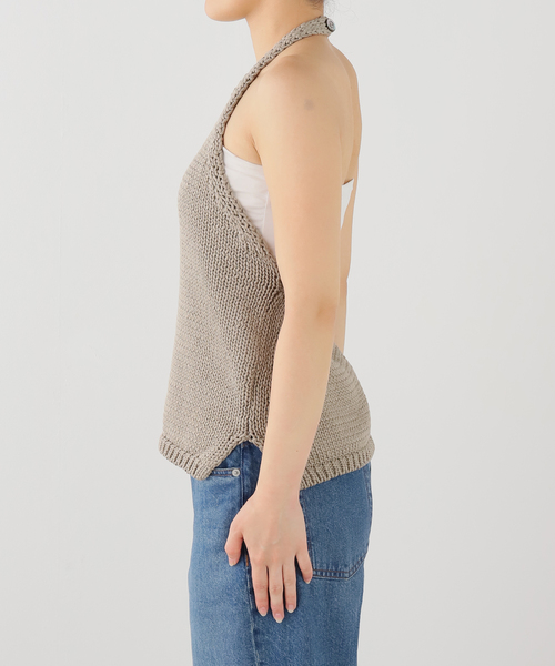 journal standard L'essage(ジャーナルスタンダードレサージュ)の「ROHE/ローエ Chunky knit halter top(ニット/セーター・レディース・ライトグレー・36)」の6枚目の写真