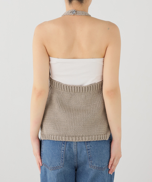 journal standard L'essage(ジャーナルスタンダードレサージュ)の「ROHE/ローエ Chunky knit halter top(ニット/セーター・レディース・ライトグレー・36)」の7枚目の写真