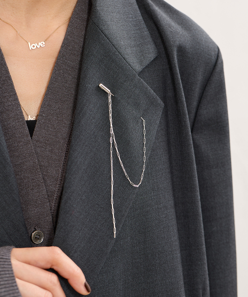 IENA(イエナ)の「wePERM/ウィパーマ SEWING CHAIN BROOCH ブローチ WPO-0045(その他ヘアアクセサリー・レディース・シルバー・FREE)」の10枚目の写真