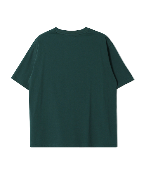 ADHOC(アドホック)の「男性アーチ型レタリングアートワークTシャツ (DK-GREEN) (HC6ST44)(Tシャツ/カットソー・メンズ・その他・100/105)」の2枚目の写真