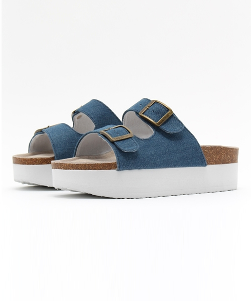 WEGO（ウィゴー）の「WEGO/ダブルベルトサンダル（サンダル・レディース・ピンク/シルバー/ホワイト/ブラック/インディゴブルー・MEDIUM/LARGE）」の20枚目の写真