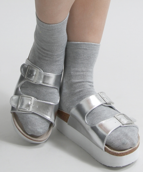 WEGO（ウィゴー）の「WEGO/ダブルベルトサンダル（サンダル・レディース・ピンク/シルバー/ホワイト/ブラック/インディゴブルー・MEDIUM/LARGE）」の18枚目の写真