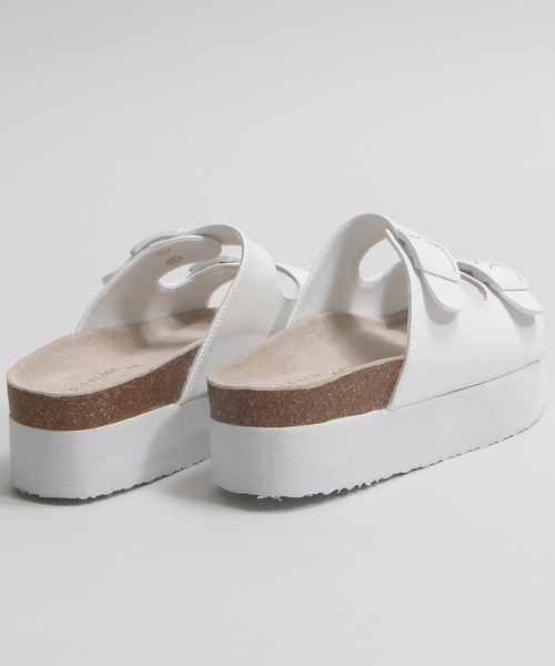 WEGO（ウィゴー）の「WEGO/ダブルベルトサンダル（サンダル・レディース・ピンク/シルバー/ホワイト/ブラック/インディゴブルー・MEDIUM/LARGE）」の9枚目の写真