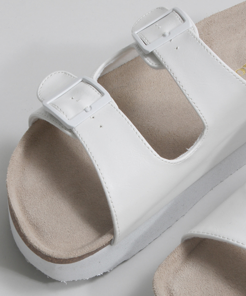 WEGO（ウィゴー）の「WEGO/ダブルベルトサンダル（サンダル・レディース・ピンク/シルバー/ホワイト/ブラック/インディゴブルー・MEDIUM/LARGE）」の10枚目の写真