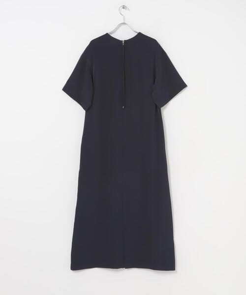 URBAN RESEARCH ROSSO WOMEN(アーバンリサーチ ロッソ)の「ツイルサテンバックファスナーワンピース(ワンピース・レディース・ネイビー/ミント・FREE)」の6枚目の写真