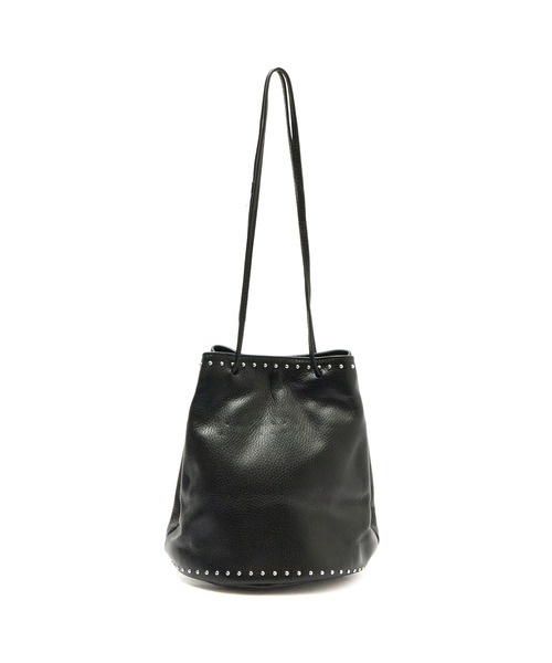 ROSE BUD(ローズバッド)の「MILLELA FIRENZE/STUDS DRAWSTRING BAG(ショルダーバッグ・レディース・ブラウン/ブラック・ONE SIZE)」の6枚目の写真