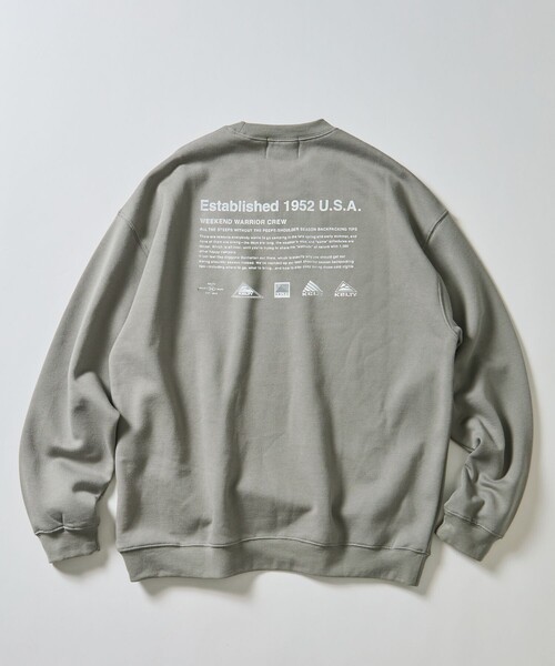 KELTY(ケルティ)の「KELTY/ケルティ 限定展開 KELTY×FREAK’S STORE/ケルティ 別注 ヒストリーロゴ バックプリント クルーネックスウェット(スウェット・メンズ・ブラック/チャコールグレー/ライトグレー/ベージュ・SMALL/MEDIUM/LARGE)」の21枚目の写真