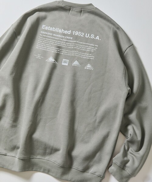 KELTY(ケルティ)の「KELTY/ケルティ 限定展開 KELTY×FREAK’S STORE/ケルティ 別注 ヒストリーロゴ バックプリント クルーネックスウェット(スウェット・メンズ・ブラック/チャコールグレー/ライトグレー/ベージュ・SMALL/MEDIUM/LARGE)」の22枚目の写真
