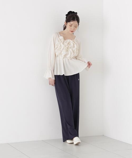 PROPORTION BODY DRESSING(プロポーションボディドレッシング)の「<a>ボリュームフリルブラウス / 1216210002(シャツ/ブラウス・レディース・ブラウン/ピンク/ホワイト系その他・FREE)」の4枚目の写真