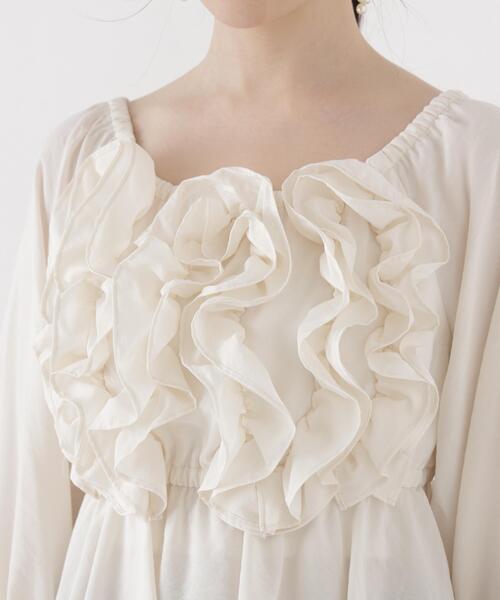 PROPORTION BODY DRESSING(プロポーションボディドレッシング)の「<a>ボリュームフリルブラウス / 1216210002(シャツ/ブラウス・レディース・ブラウン/ピンク/ホワイト系その他・FREE)」の8枚目の写真