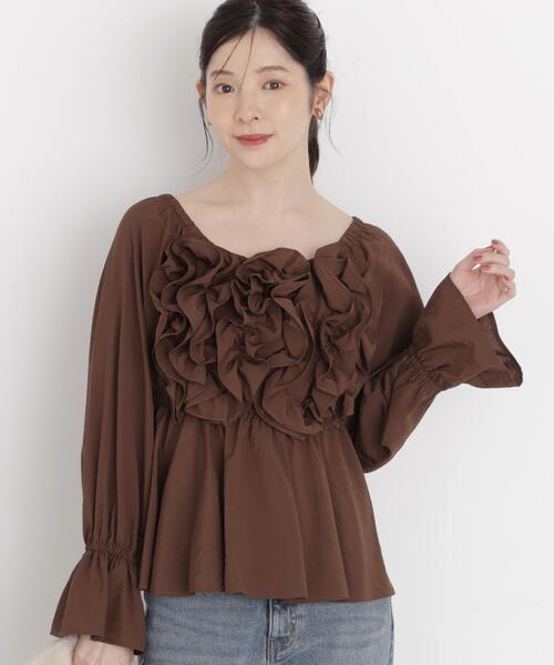 PROPORTION BODY DRESSING(プロポーションボディドレッシング)の「<a>ボリュームフリルブラウス / 1216210002(シャツ/ブラウス・レディース・ブラウン/ピンク/ホワイト系その他・FREE)」の14枚目の写真