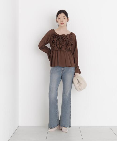 PROPORTION BODY DRESSING(プロポーションボディドレッシング)の「<a>ボリュームフリルブラウス / 1216210002(シャツ/ブラウス・レディース・ブラウン/ピンク/ホワイト系その他・FREE)」の16枚目の写真