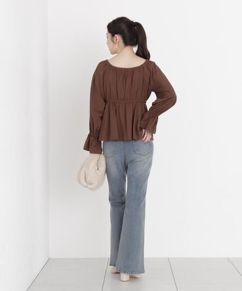 PROPORTION BODY DRESSING(プロポーションボディドレッシング)の「<a>ボリュームフリルブラウス / 1216210002(シャツ/ブラウス・レディース・ブラウン/ピンク/ホワイト系その他・FREE)」の19枚目の写真