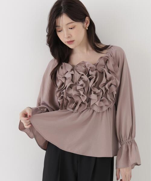 PROPORTION BODY DRESSING(プロポーションボディドレッシング)の「<a>ボリュームフリルブラウス / 1216210002(シャツ/ブラウス・レディース・ブラウン/ピンク/ホワイト系その他・FREE)」の22枚目の写真