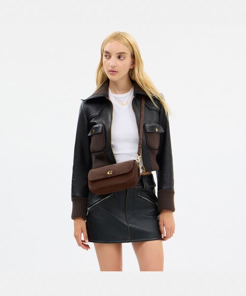 COACH(コーチ)の「ブルック フラップ チェーン バッグ(ショルダーバッグ・レディース・ブラウン系その他・ONE)」の2枚目の写真