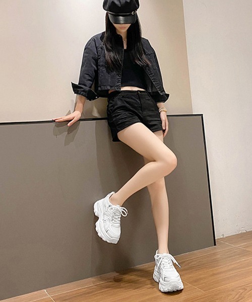 Miniministore(ミニミニストア)の「厚底メッシュスニーカー 美脚 韓国風靴黒(スニーカー・レディース・シルバー/ホワイト/ブラック・24.0cm/23.5cm/23.0cm/22.5cm/25cm/24.5cm)」の11枚目の写真