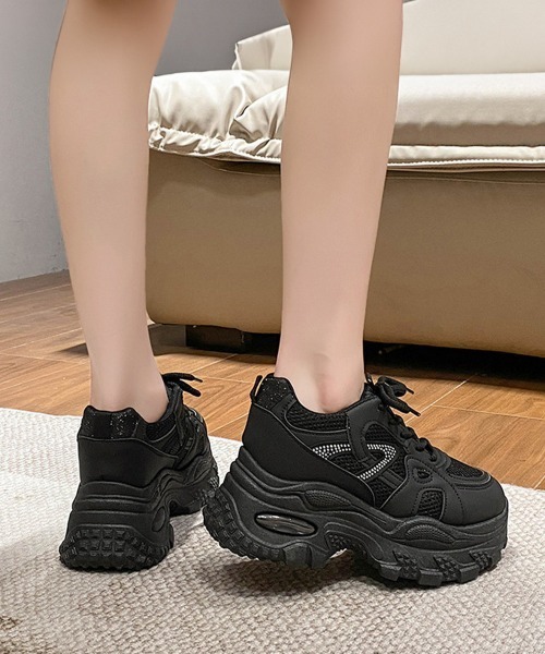 Miniministore(ミニミニストア)の「厚底メッシュスニーカー 美脚 韓国風靴黒(スニーカー・レディース・シルバー/ホワイト/ブラック・24.0cm/23.5cm/23.0cm/22.5cm/25cm/24.5cm)」の19枚目の写真