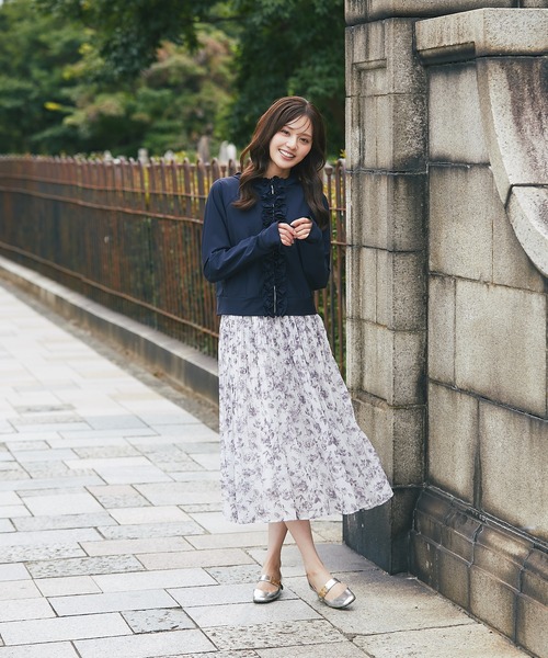 tocco closet(トッコ クローゼット)の「UVカット&撥水加工♪フロントフリルパーカー(パーカー・レディース・ネイビー/ブラック・M)」の14枚目の写真
