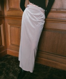 Stretch Velvet Cut Out Skirt