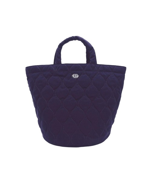 ROOTOTE(ルートート)の「ルートート / トートバッグ 丸底 キルティング ナイロン 軽量 自立 SN.デリ.ミリタリーキルト-B(トートバッグ・レディース・ネイビー/グレー/サックスブルー/イエロー/グリーン・FREE)」の4枚目の写真