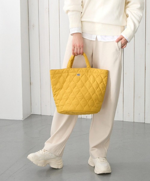 ROOTOTE(ルートート)の「ルートート / トートバッグ 丸底 キルティング ナイロン 軽量 自立 SN.デリ.ミリタリーキルト-B(トートバッグ・レディース・ネイビー/グレー/サックスブルー/イエロー/グリーン・FREE)」の19枚目の写真