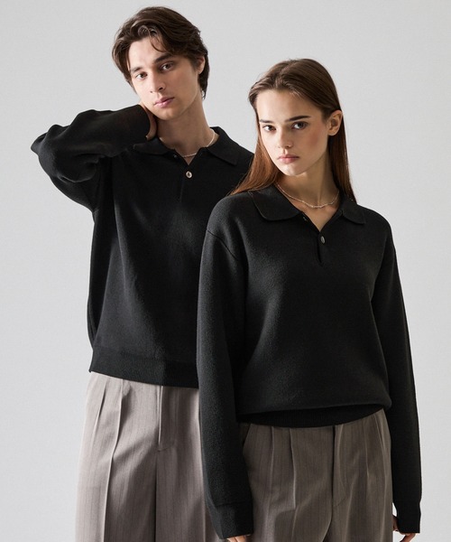 GRANCY】Print Design Sheer Knit / プリントデザインシアーニット